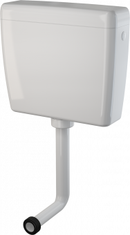 Unitazo bakelis ALCARDAIN, plastikinis, pažemintas, 1/2" pajungimas, dvigubas nuleidimas 